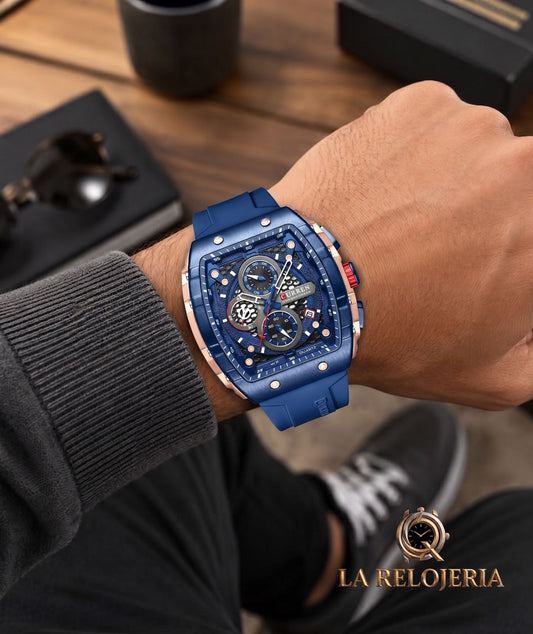 RELOJ CURREN AZUL